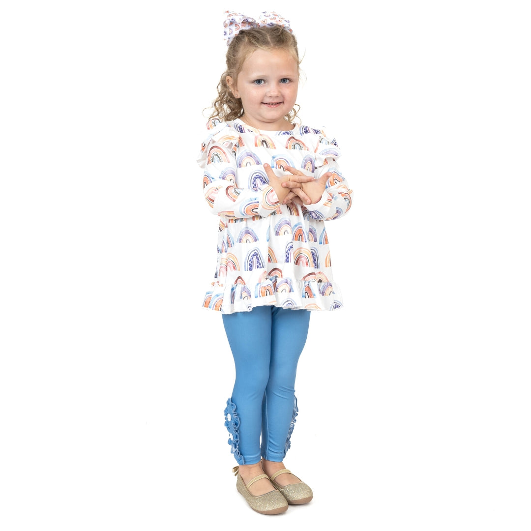 Watercolor Rainbows - Pant Set (Blue)