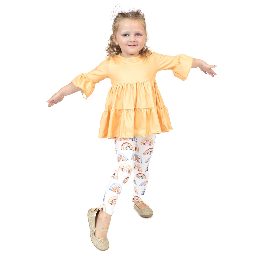 Watercolor Rainbows - Pant Set (yellow)