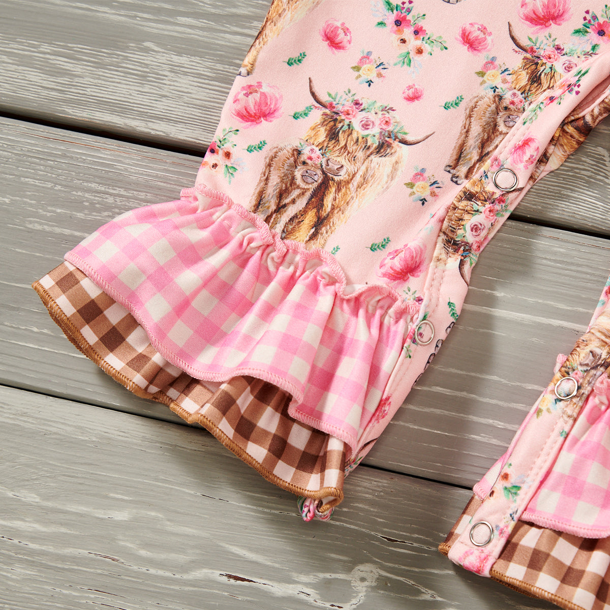 Cows and Roses + Sibling - Girl Infant Romper