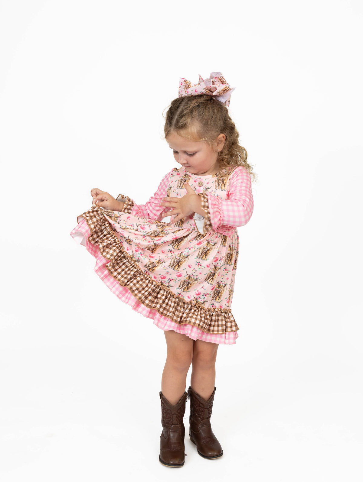 Cows and Roses + Sibling - Girl Dress