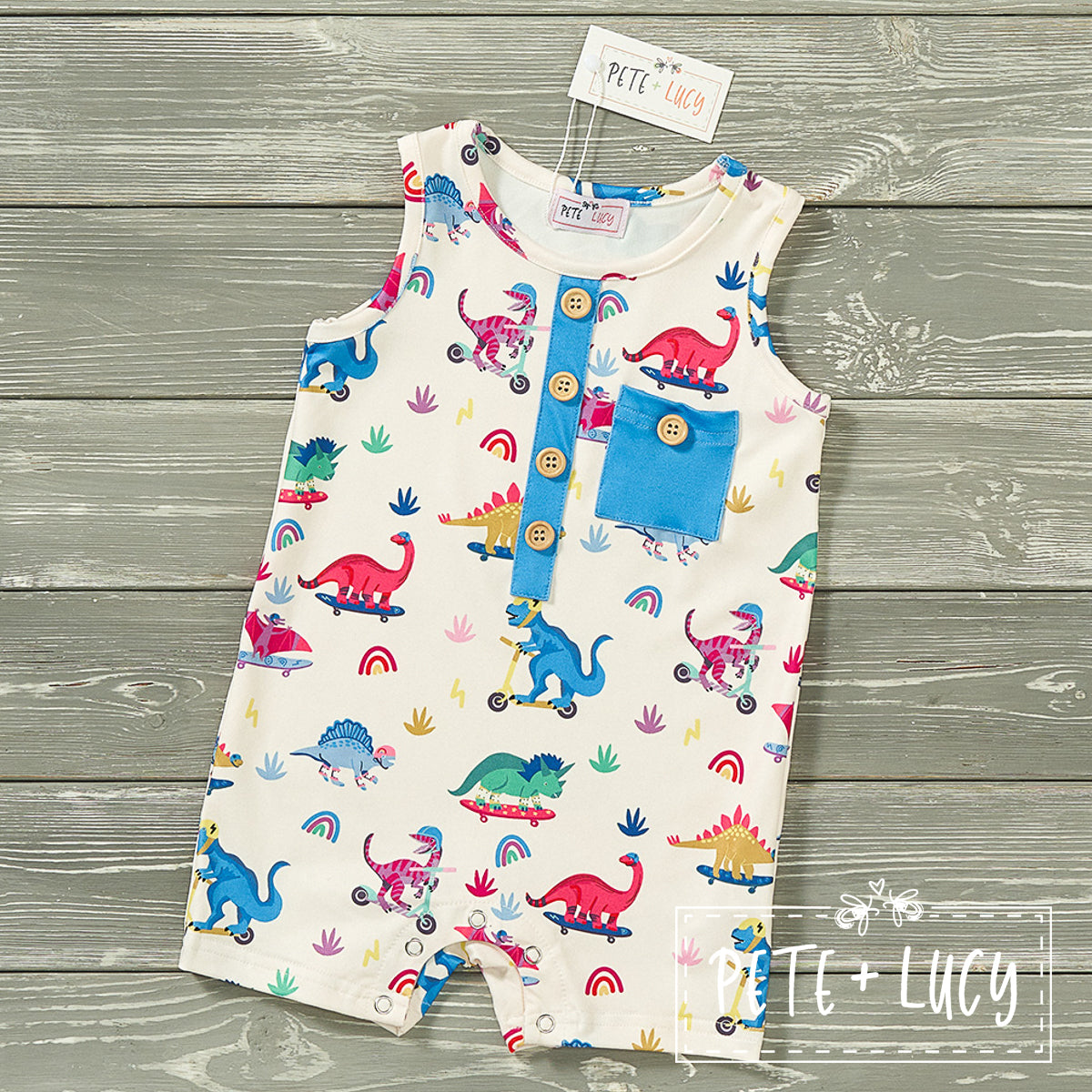 Dino Party: Boy Infant Romper