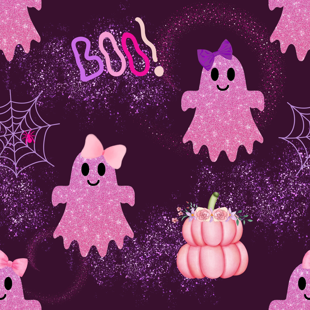 Glitter Ghosts - Girl Infant Romper