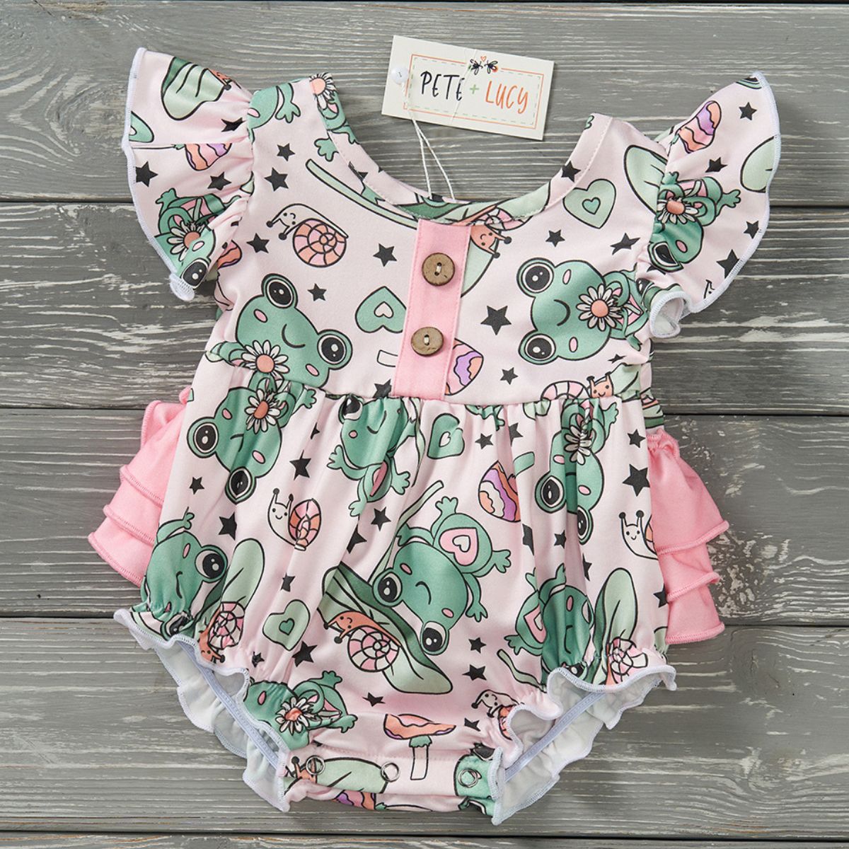Lily Pad Leapers - Girl Infant Romper