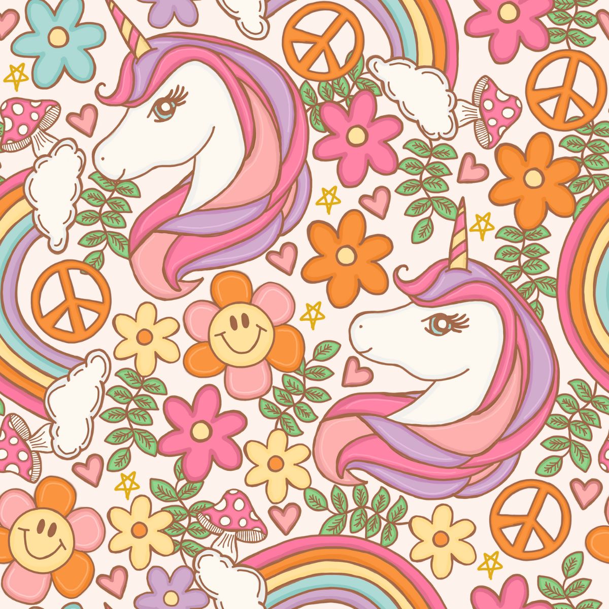 Peace, Love &amp; Unicorns - Bow Headband