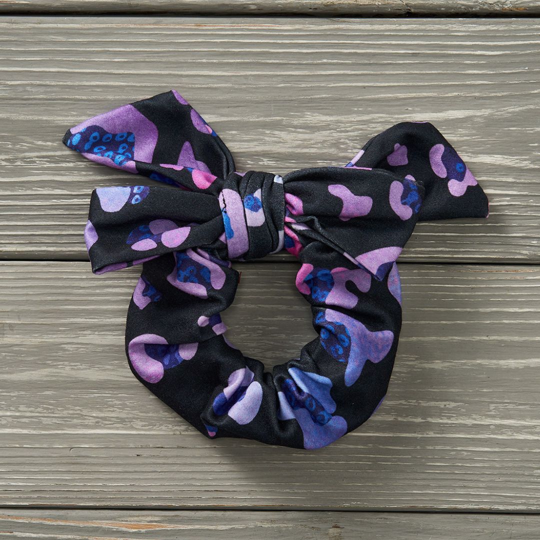 Plum Safari - Bow Scrunchie