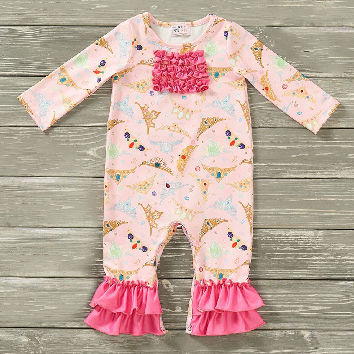 Princess Crowns - Girl Romper