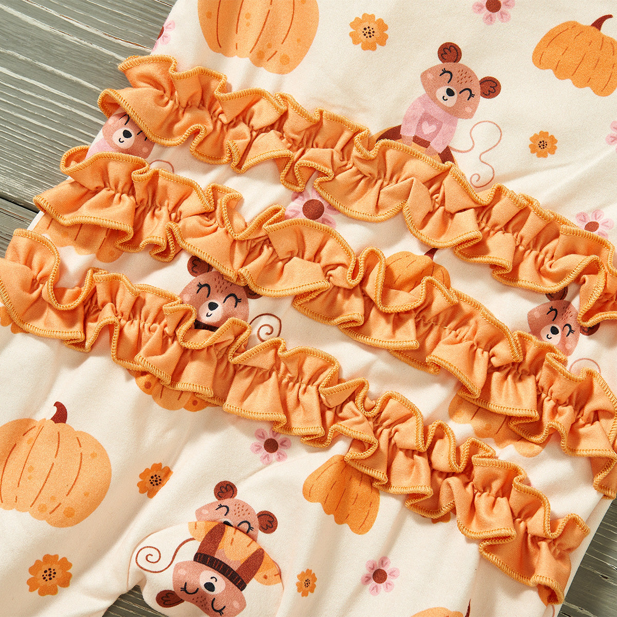 Pumpkin Patch Pals - Zip-Up Infant Romper