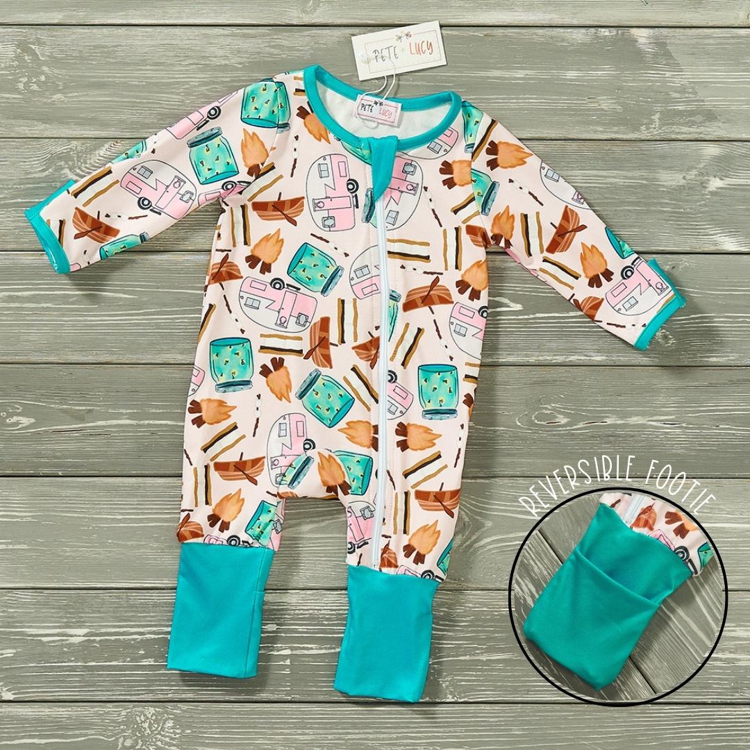 Simply Smores - Zip-Up Infant Romper