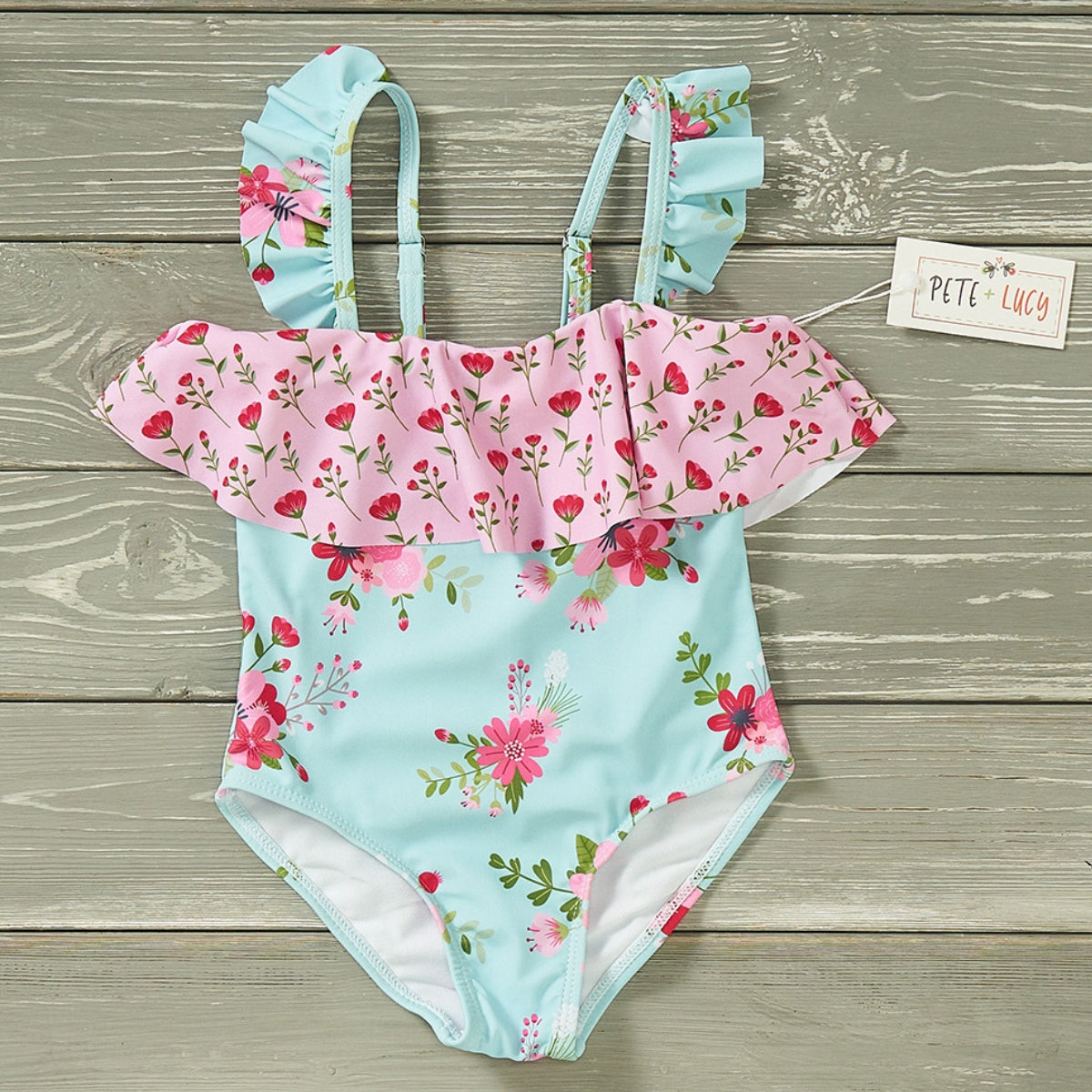 Vintage Floral + Swim - One Piece