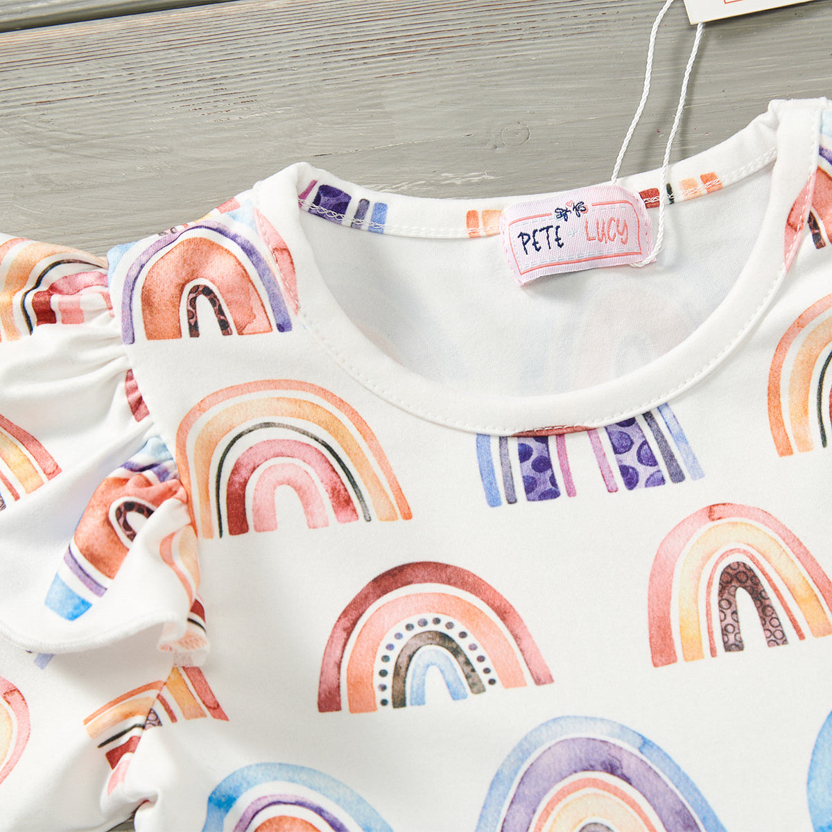 Watercolor Rainbows - Pant Set (Blue)