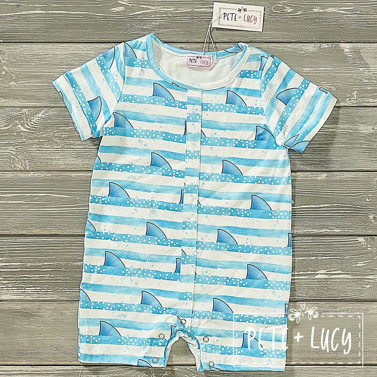 March 27th WW: Sharp as a Shark - Boy Infant Romper