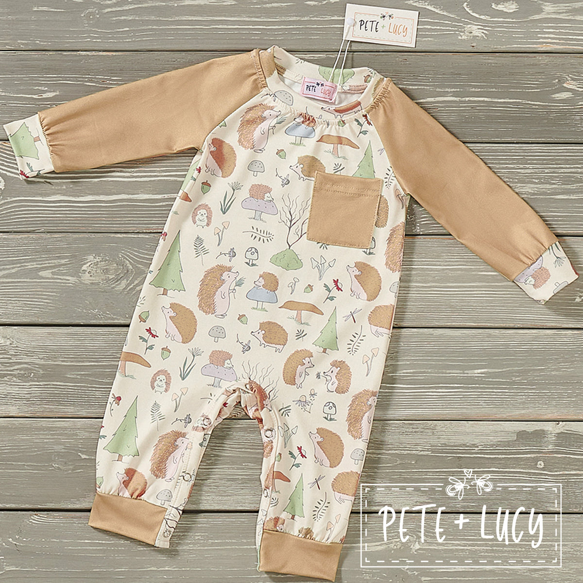Happy Hedgehogs + Boys - Boy Infant Romper