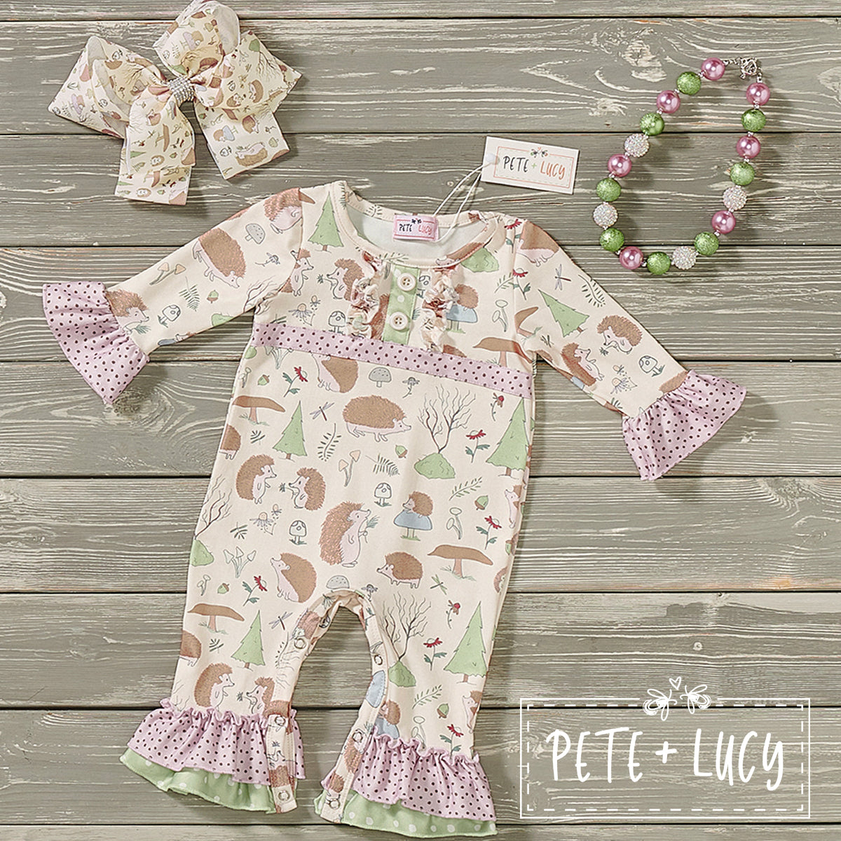 Happy Hedgehogs + Boys - Girl Infant Romper